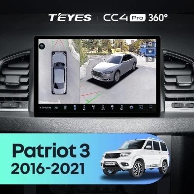 Штатная магнитола Teyes CC4 Pro 360 8/128 UAZ Patriot 3 (2016-2021) F1 (11")