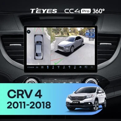 Штатная магнитола Teyes CC4 Pro 360 12/256 Honda CR-V 4 RM RE (2011-2018) Тип-A (11") 9 inch