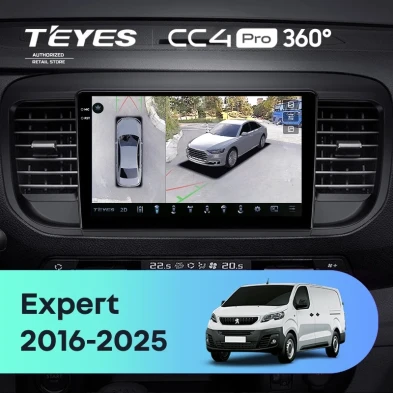 Штатная магнитола Teyes CC4 Pro 360 12/256 Peugeot Expert (2016-2026)