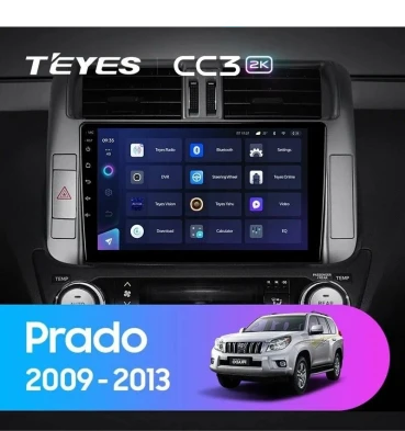 Штатная магнитола Teyes CC3 2K 4/64 Toyota Land Cruiser Prado 150 (2009-2013) F2 Тип-A