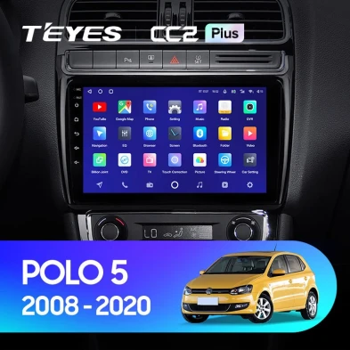 Штатная магнитола Teyes CC2 Plus 4/64 Volkswagen Polo 5 (2008-2020) F1