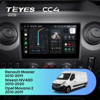 Штатная магнитола Teyes CC4 8/128 Renault Master (2010-2019) F2