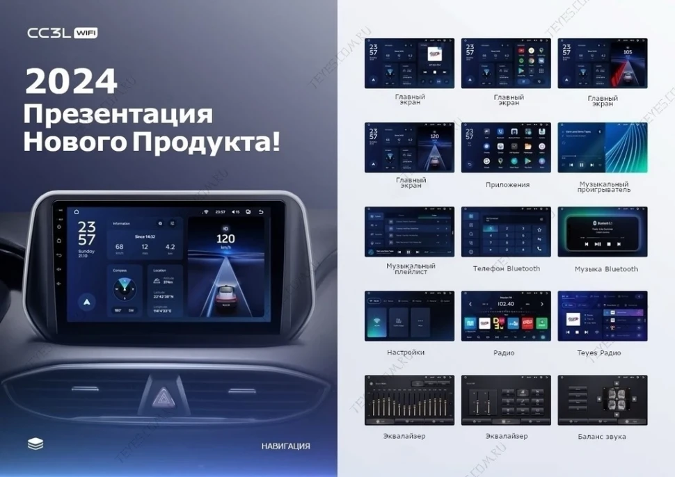 Штатная магнитола Teyes CC3L WiFi 2/32 Lada Largus (2012-2020)