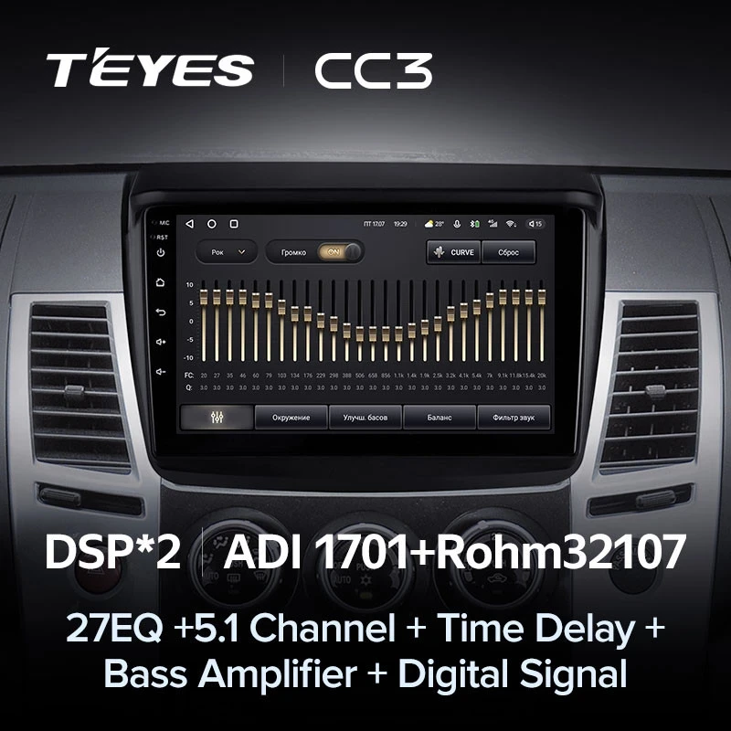 Штатная магнитола Teyes CC3 4/32 Mitsubishi L200 (2008-2016)