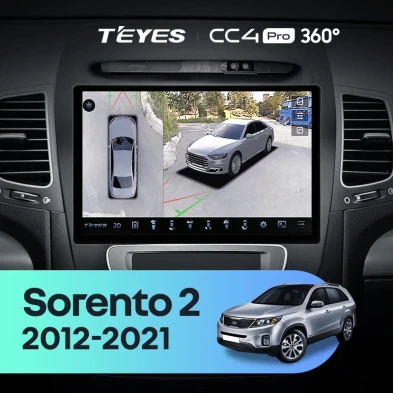 Штатная магнитола Teyes CC4 Pro 360 8/128 Kia Sorento 2 II XM (2012-2021) F3 (11")