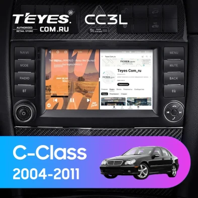 Штатная магнитола Teyes CC3L 4/32 Mercedes-Benz C-Class W203 W209 C180 C200 CL203 C209 A209 (2004-2011) 7"