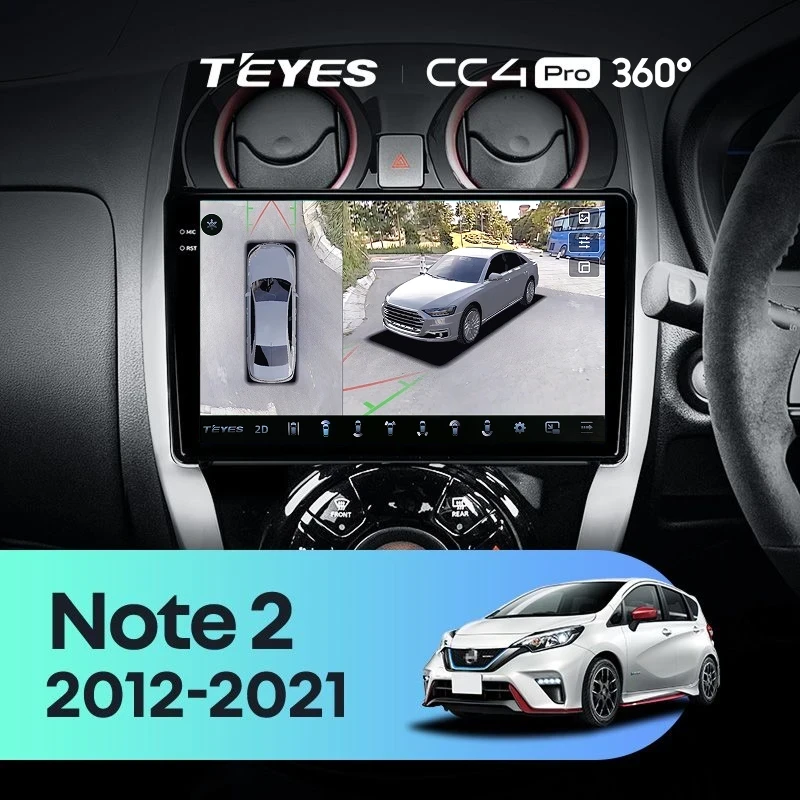 Штатная магнитола Teyes CC4 Pro 360 12/256 Nissan Note 2 E12 (2012-2021)